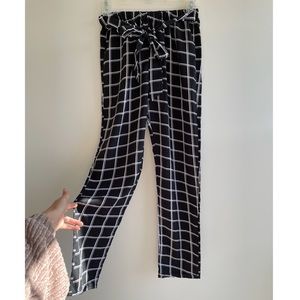 Crosshatch High-Waisted Pants S